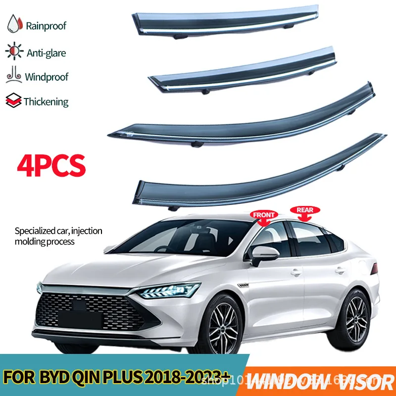 

Подходит для BYD Qin PLUS солнцезащитный козырек от дождя или блеска BYD Qin DMI 2023 + оконный козырек