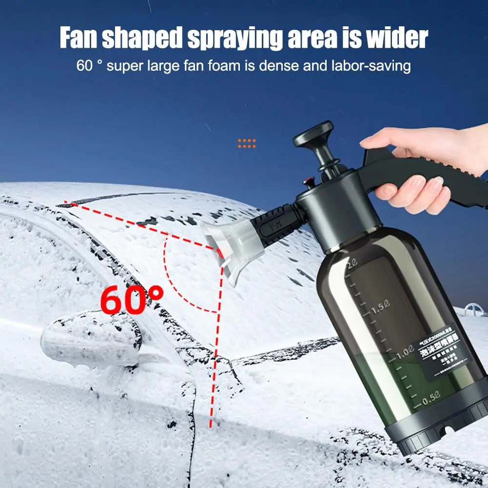 Car Wash Foam Gun Hand Pump Sprayer Car Accessories Foam Blaster Car Wash Foam Cannon 2L