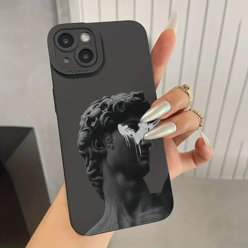 Shockproof Art Aesthetic David Silicone Case For iPhone 16 15 14 13 12 11 Pro Max XR XS X 7 8 Plus SE 2020 SE 2022 SE2 SE3 Cover