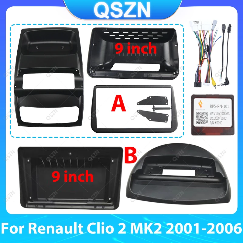 Para Renault Clio 2 MK2 2001-2006 Fascia Radio Dvd estéreo Cd Panel montaje de tablero instalación Kit de ajuste marco frontal bisel
