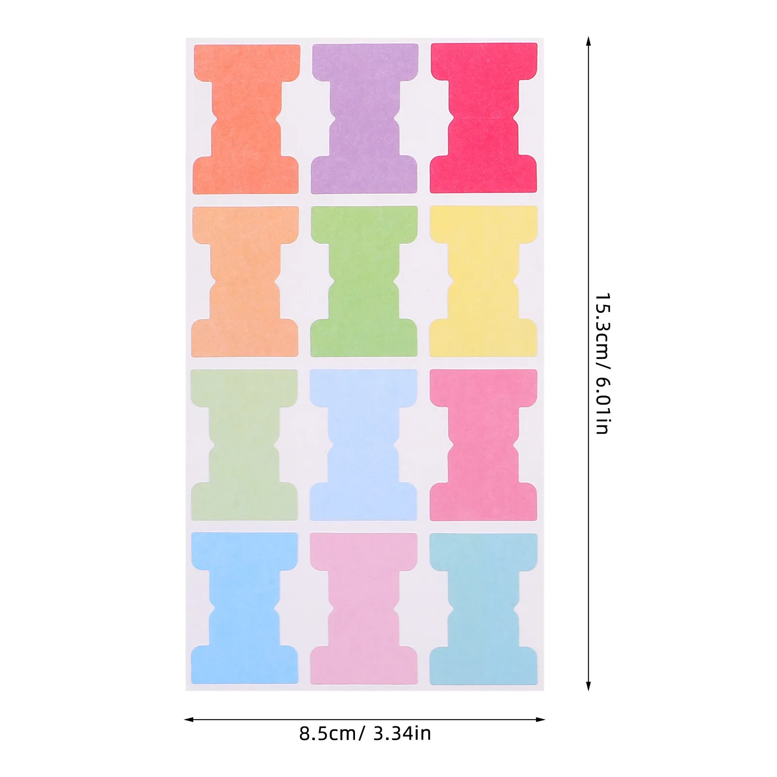 30Pcs Multicolor Index Tabs Self-Adhesive Writable Stickers Strong Adhesion Colorful Label Stickers for Document Organization
