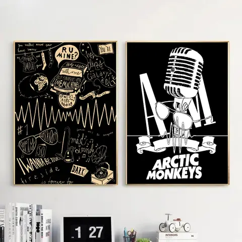 1 st Arctic Monkeys Band Musikalbum Poster Självhäftande Konst Vattentät Pappersklistermärke Kaffe Hus Bar Rum Väggdekor 10 best sales Arctic Monkeys-klistermärken - №1