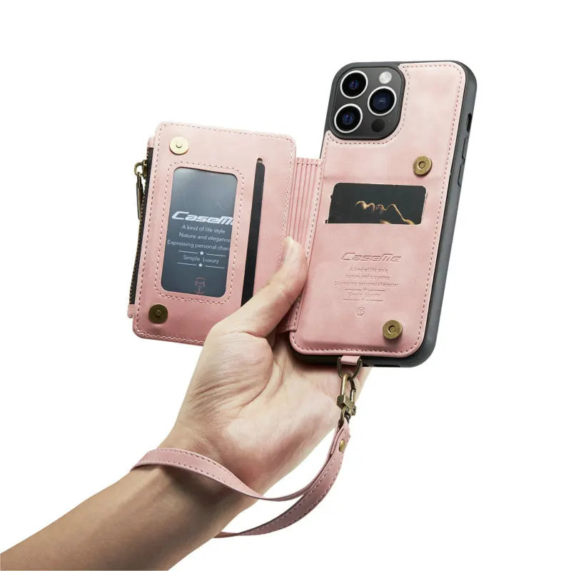 CaseMe Retro Back Case For iPhone 12 11 Pro Xs Max Card Slots Leather Case For iPhone 7 8 Plus 12 11 Pro Stand Back Cover