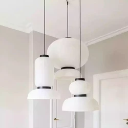 Modern Minimalism Home decoration,Japanese Rice paper Warm Light LED Pendant lamp,Wabi-Sabi Style Parlour Study Room  Decor
