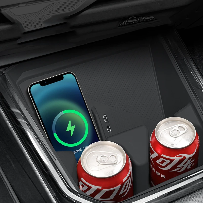 For BMW X3 2025 Central Control Water Cup Seat Cover Wireless Charging Pad Car Protection Anti-Slip Mat Car Special BMW Accessor