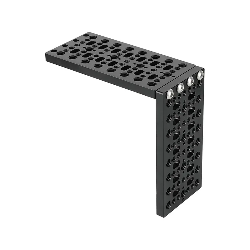 Soporte en L para cámara, placa de queso con orificios de rosca de 1/4 "-20 y 3/8"-16 y orificios de localización ARRI para cabeza de trípode de cámara DSLR