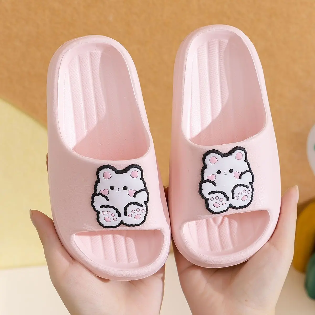 

EVA Ultra-Light Thick Sole Children's Slippers Non-Slip Soft Sole for Indoor Bathroom Home Use Boys Girls Babies