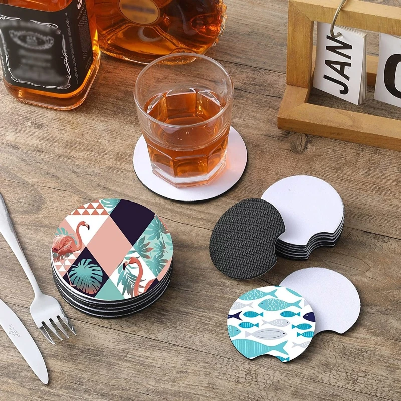 30 Pieces Sublimation Blank Cup Coasters for Creative Your Own Coas