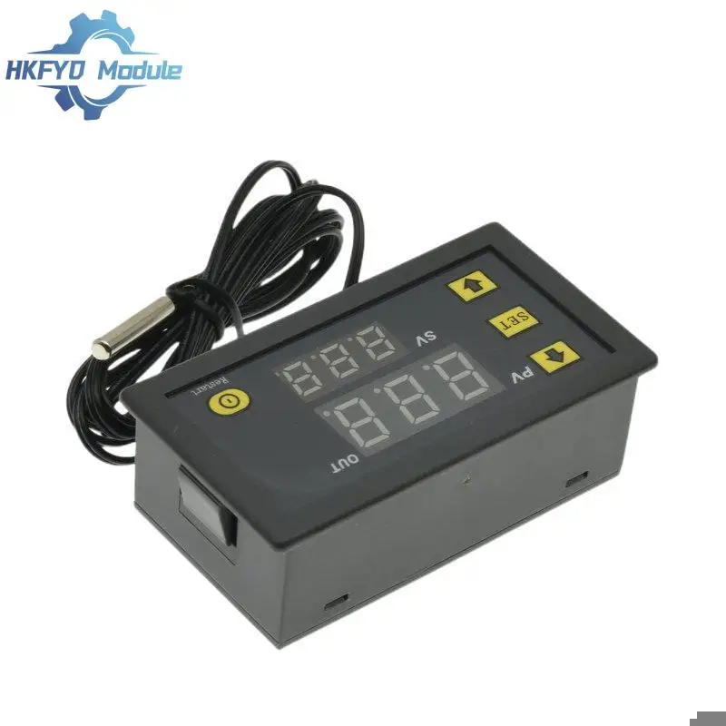 W3230 12V 24V AC110-220V Probe line 20A Digital Temperature Control LED Display Thermostat With Heat/Cooling Control Instrument