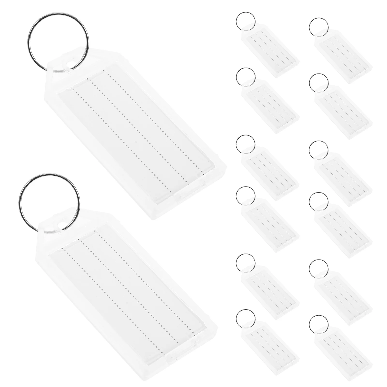 

100Pcs Plastic Blank Key Tags Luggage Labels Rings Travel Suitcase Baggage Identify Tags Keyring Bag Tag
