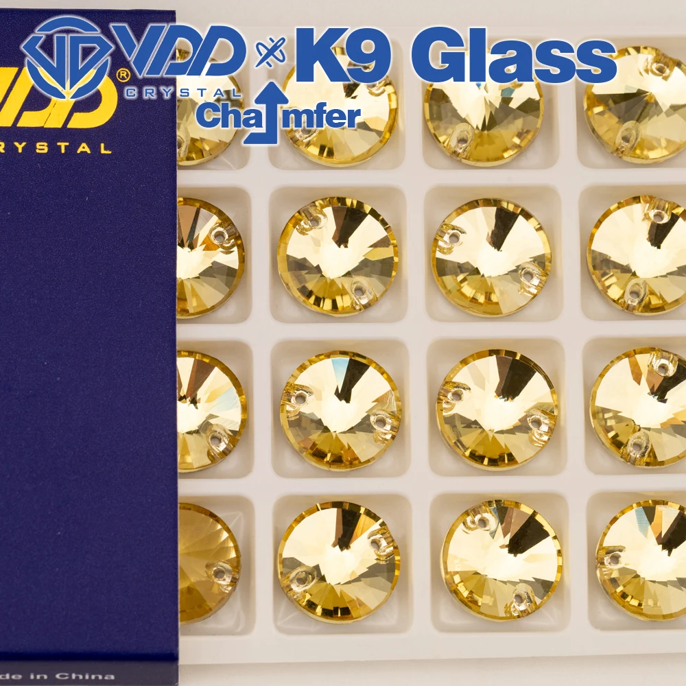 VDD Rivoli Mehrere Farben Top Qualität K9 Glas Nähen Auf Strass Kristall FlatBack Nähen Steine Für DIY Kleidungsstück Hochzeit Kleid – Detail 13