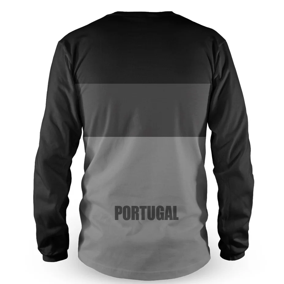 Portugal Long Sleeves Motocross Downhill Shirt, Cycling, Mountain Bicycle Jersey Wear, Race Sport, Anti-Sweat Summer Top Clothes