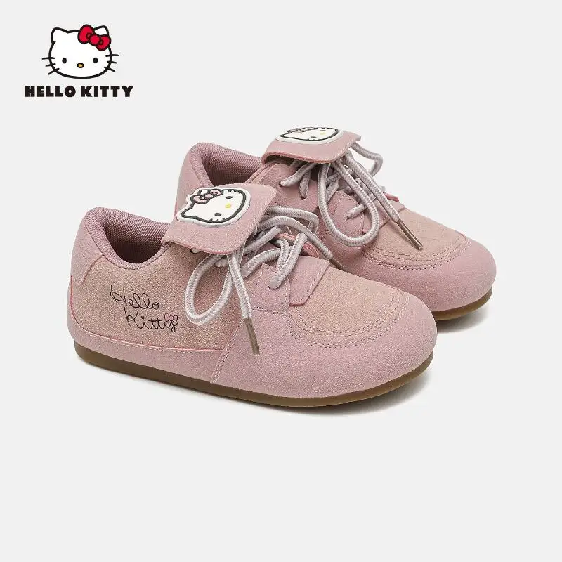 سانريو فتاة مرحبا كيتي موضة أحذية رياضية طالب الخريف والشتاء أنيمي الكرتون الطفل عدم الانزلاق مقاومة للاهتراء حذاء كاجوال جديد