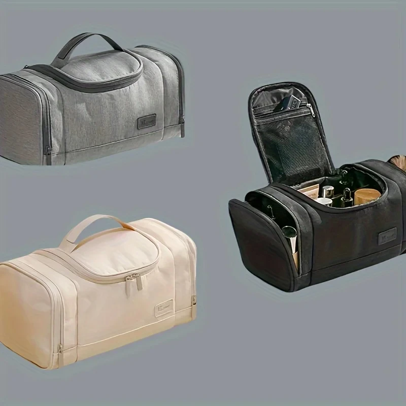 High-end Portable Travel Cosmetic Makeup Brush Business Trip Vacation Large Capacity Organizer Cosmetic Toiletry Storage Bag