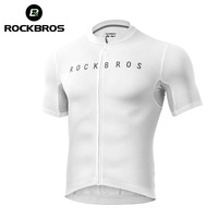 ROCKBROS Summer Cycling Jersey High Elastic Lightweight Breathable Short Sleeve Jersey Team Uniform Men Women Cycling Clothing