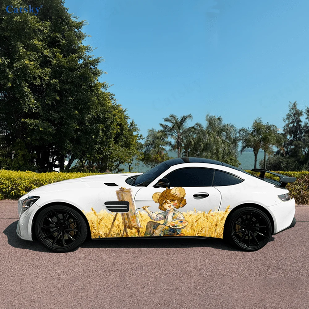 

Miss Hamster Creative Pattern Stickers Car Body Door Side Fashion Stickers Two Decorative Sheets Suitable for All Cars car vinyl