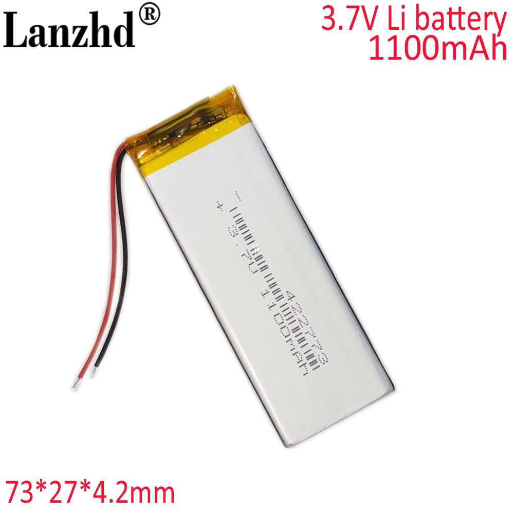 

3.7V 1100mAh Polymer LiPo Battery li ion cells For Mp3 Mp4 Mp5 DIY PAD DVD E-book bluetooth headset 422773 353075 403075 452777