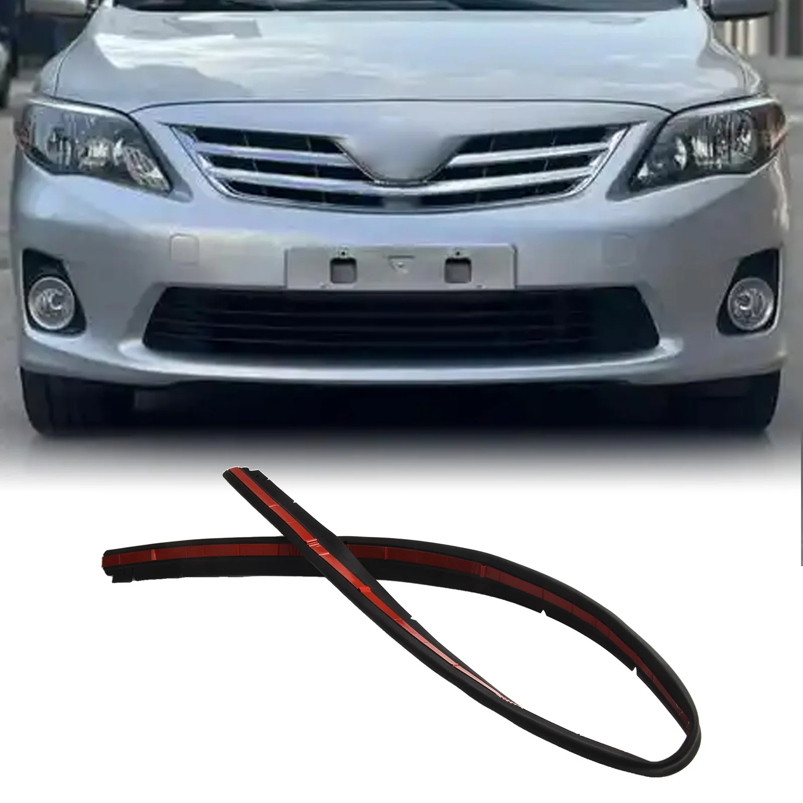 

Front Hood Sealing Strip Rubber Weatherstrip For Toyota Corolla 2007-2013 Clip-On Engine Cover Trim For Anti-Leak Protect
