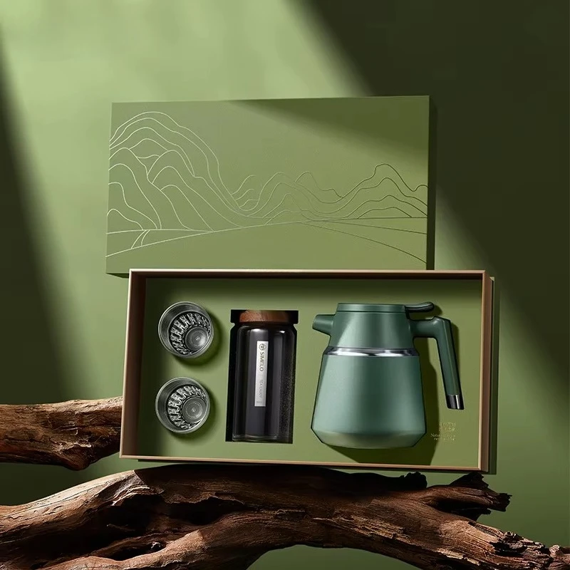 316L Stainless Steel Braised Tea Pot Five Piece Set Gift Box Portable Teapot and Coffee Pot