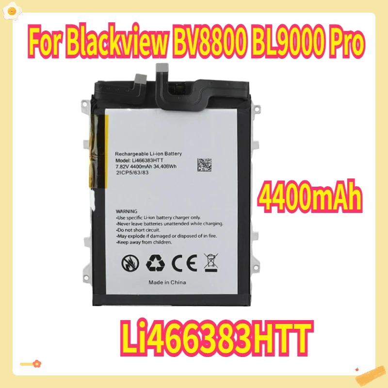 New Li466383HTT Battery 4400mAh for Blackview BV8800 BL9000 Pro Mobile Phone Bateria