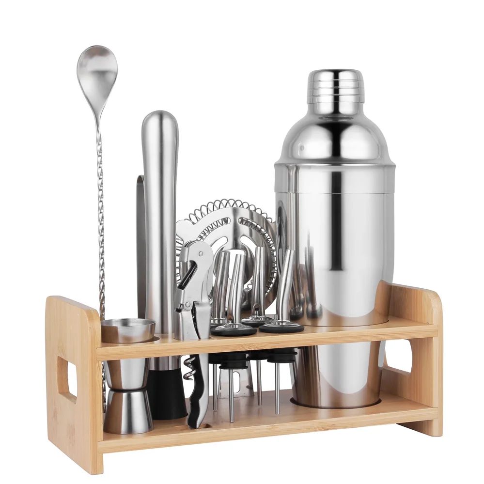 304 Rvs Shaker Glas Cocktail Shaker Set Bar Gereedschap Wijn Gereedschap Barman Set