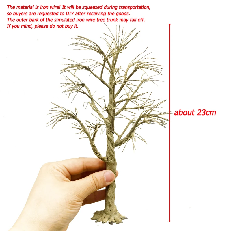 Tronco de árbol de alambre modelo de 10cm/15cm/18cm/23cm/28cm para hacer Material de simulación de árbol hecho a mano diseño de tren de modelo de árbol en miniatura