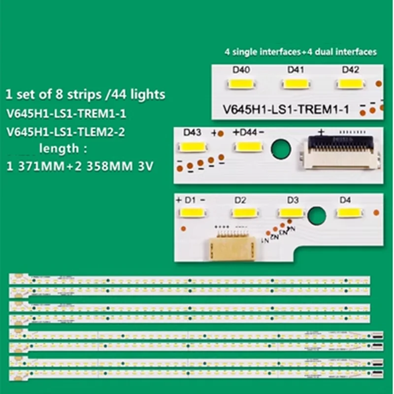 

LED backlight strip for LED65X9100D LED V645H1-LS1-TREM1-1 TLEM1-2 light bar 100% new