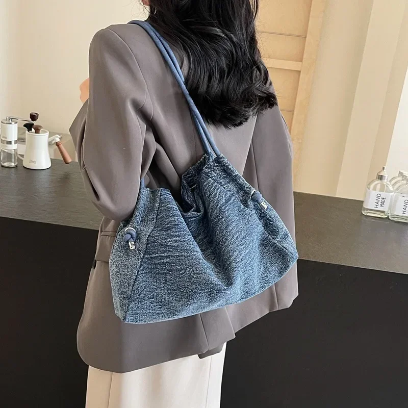 

Denim Casual Shoulder Bag 2025 Bag Women's Armpit Tote Bag Fashion Fabric Designer Luxury Bag