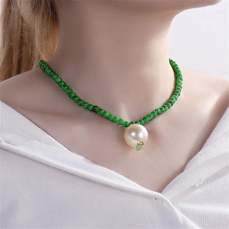 

Immitation Pearl Pendant Beaded Choker Necklace For Women Classic Jewelry Gifts 2022 New Korean Styles Wholesale Low MOQ