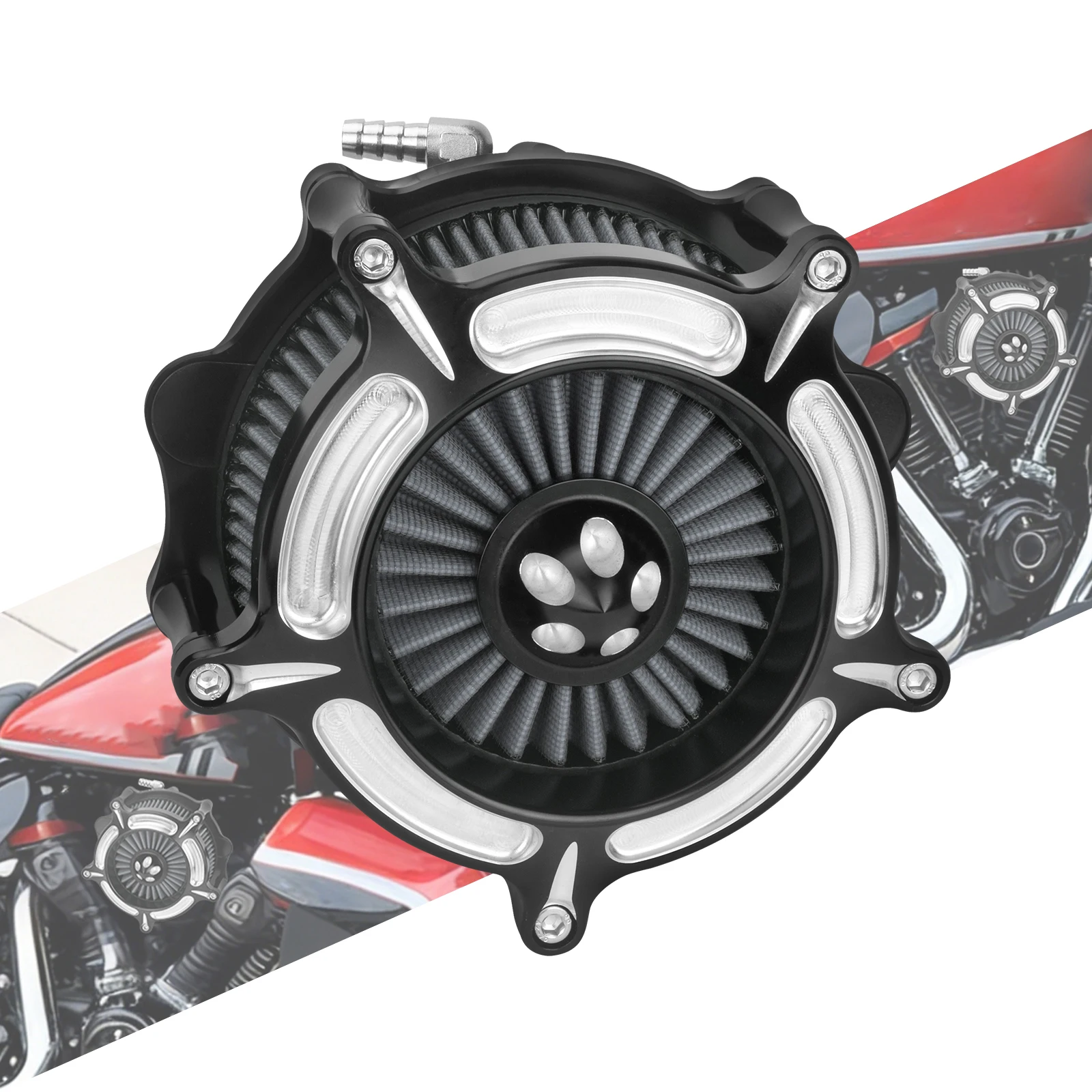 

Motorcycle Turbine Air Cleaner Intake System Fit For Harley Touring Road Glide Street Glide 2024-Up Softail FXLRS FLHC FXBB 2025