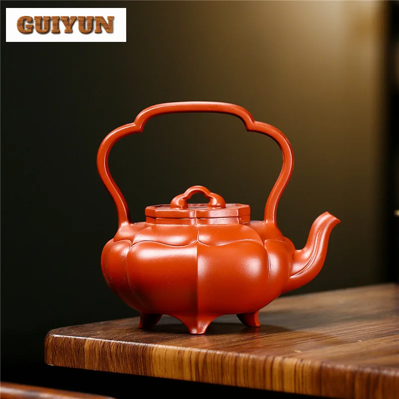 330ml Ancient Yixing Purple Clay Teapots Handmade Ruyi Pot Raw Ore Zhu Mud Kettle Chinese Zisha Teaset Drinkware Collection Gift