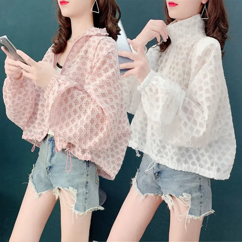 Short Jacket Women's Sun Protection Clothing Summer Outfit New Western-style Korean Version Niche Design Cardigan Student Sun