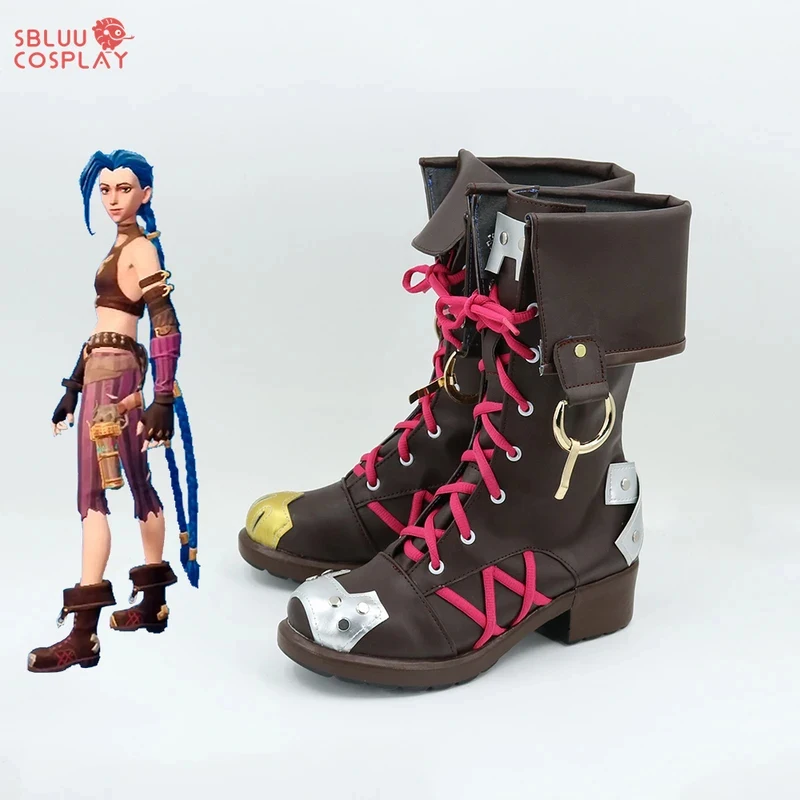 

✠2026✠ SBluuCosplay LOL Arcane Jinx Cosplay Boots Props Shoes Halloween Party Accessories Custom Made✠