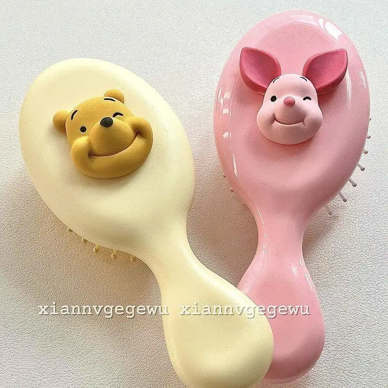 Disney Winnie The Pooh Portable Massage Comb Mini Piglet Pig Comb Cute Cartoon Party Anime Peripheral Child Gift