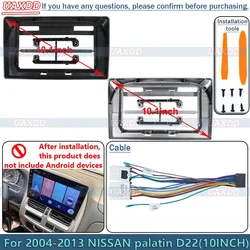 Voor 2004-2013 Nissan Palatin D22 10 inch Radio Android Stereo Frame Panel Fascia Dashboard Multimedia Scherm Video Kabelboom