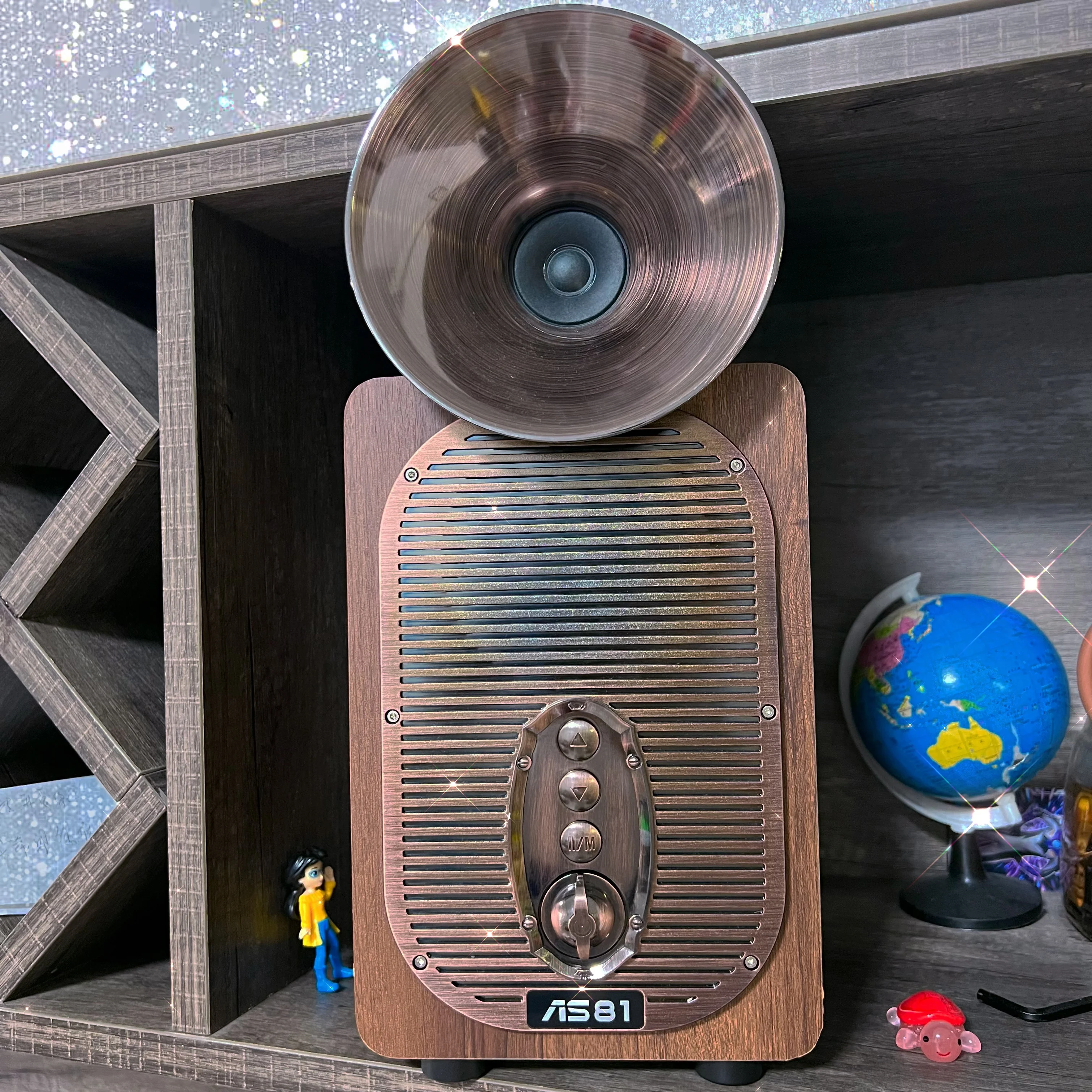 

AS81 Wireless Bluetooth Retro Speaker Design Is A Home Speaker With A High-Volume Subwoofer Retro High-Quality Solid Wood Audio