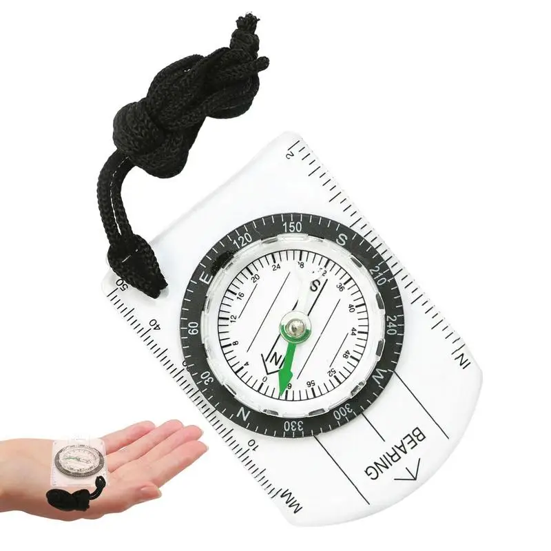 1pcs Portable Compass With Map Ruler Professional Field Compass Camping Hiking Survival Trip Precise Navigation Expedition Tool