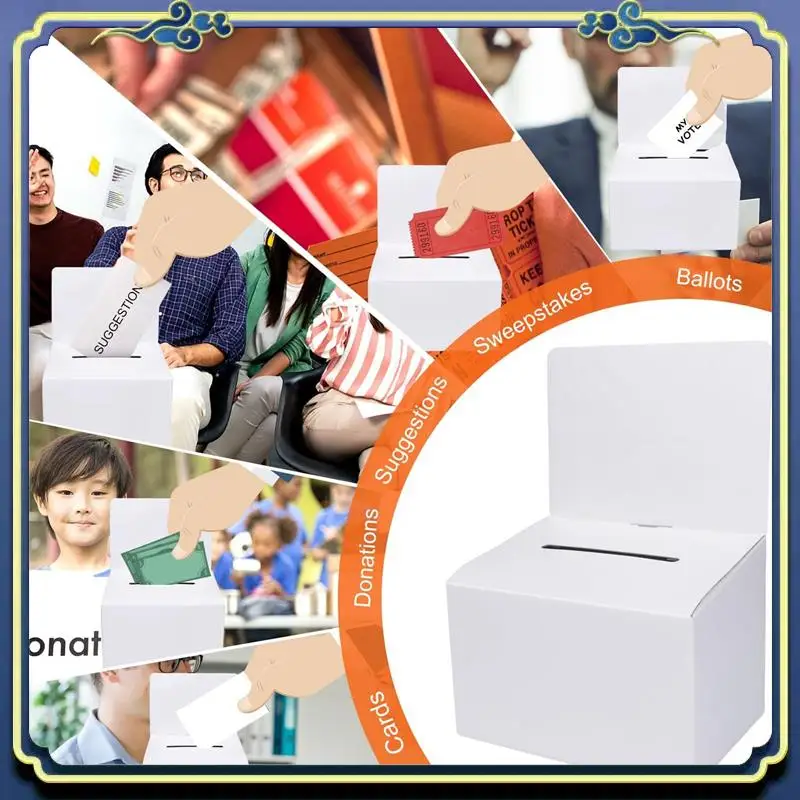 

Portable 24 Pack Money Box With Slot, Raffle Boxes 6X6inch, Suggestion Boxes With Removable Slot, Donation Boxes