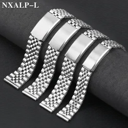 12mm 14mm 16mm 18mm 20mm 22mm Stainless Steel Watch Band Universal Strap Adjustable Folding Safety Buckle Men Women Bracelet