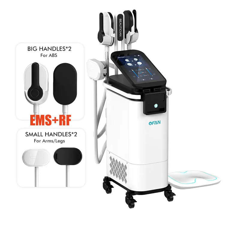 OFAN 4 Handles ABS Building Stimulator Hi-emt 33 Tesla Body Neo Muscle Sculpting Machine