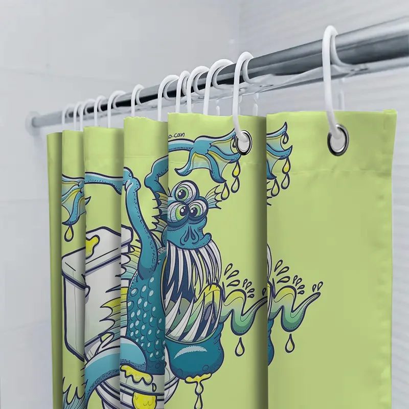 Ozean Meeresschildkröte Duschvorhang Wasserdicht Badezimmer Dekor Tropische Fische Blau Natur Coastal Vibes Strand Thema Home Decor