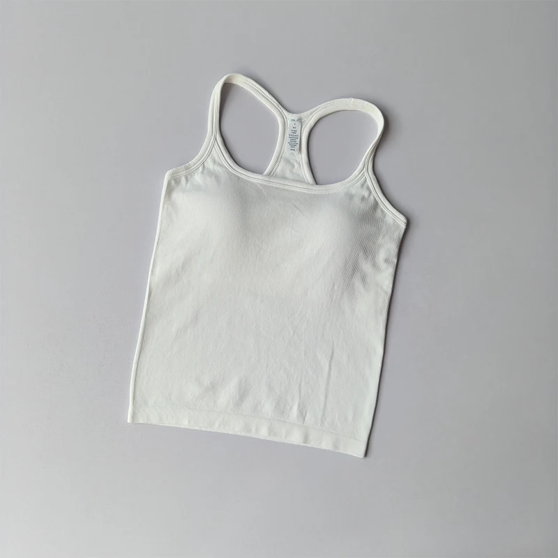 Seamless Sports Vest with Chest Pad Shockproof Quick-drying Running Underwear Stretch I-shaped Yoga Bras Gym Clothing Top Suit - Image 5