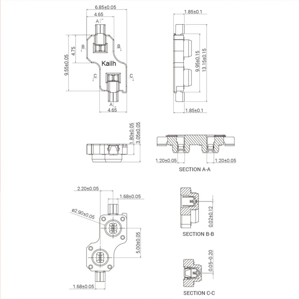 Kailh Hot Swap Tastatur PCB Buchse für Niedrigen Profil Schalter 1350 Schokolade Schalter fit Mechanische Keybaord PCB Buchse Custom DIY