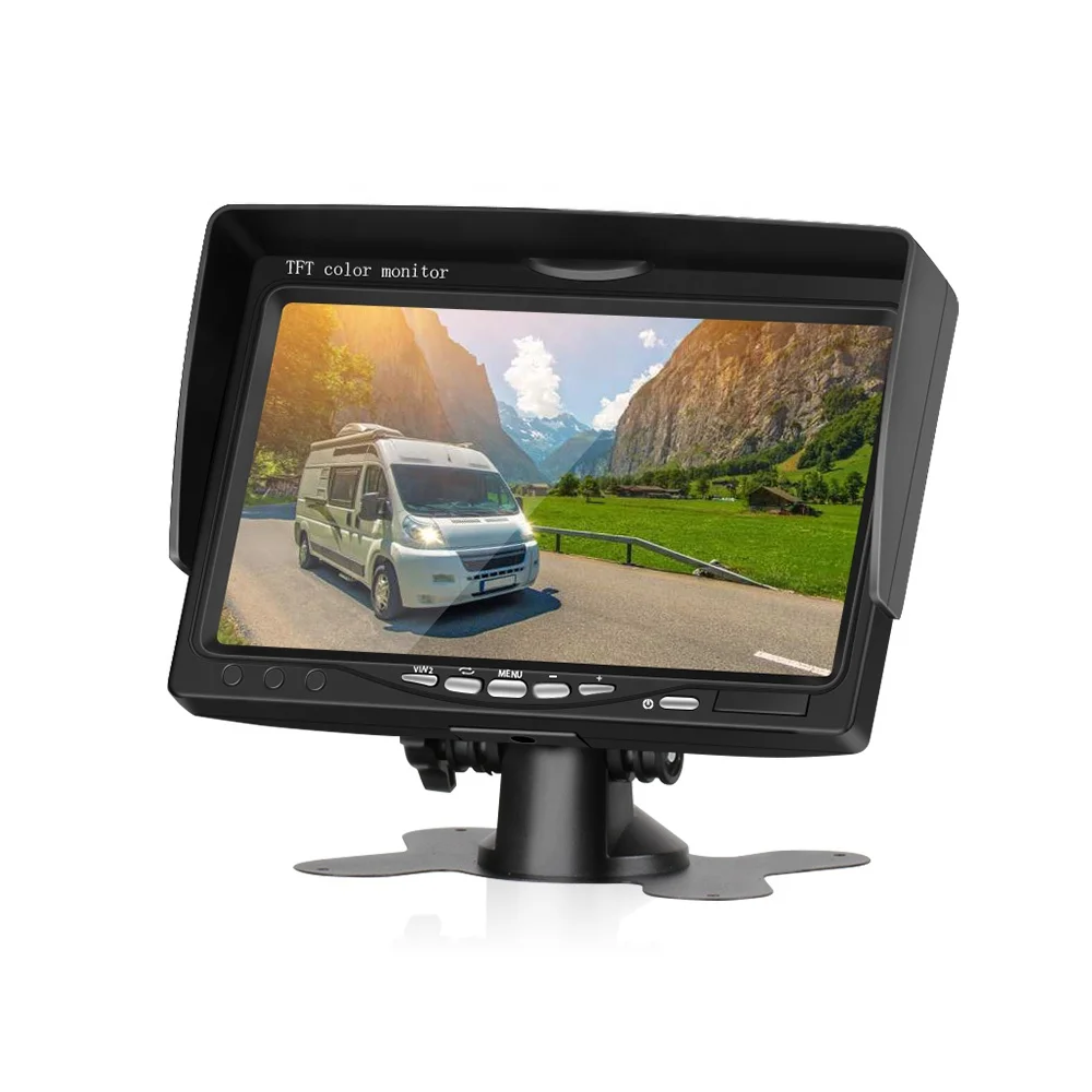 7 Inch LED TFT LCD Car Monitor For Car Rear View Camera Truck Tarking System Rear View Camera Monitor For Trucks Buses