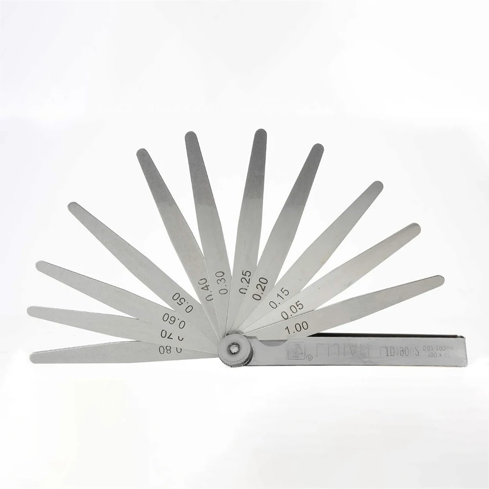 

Feeler Gauges 0.02-1.00MM Metric Feeler Gauge Foldable Thickness Gap Metric Filler Feeler Gauges For Measurements Tool