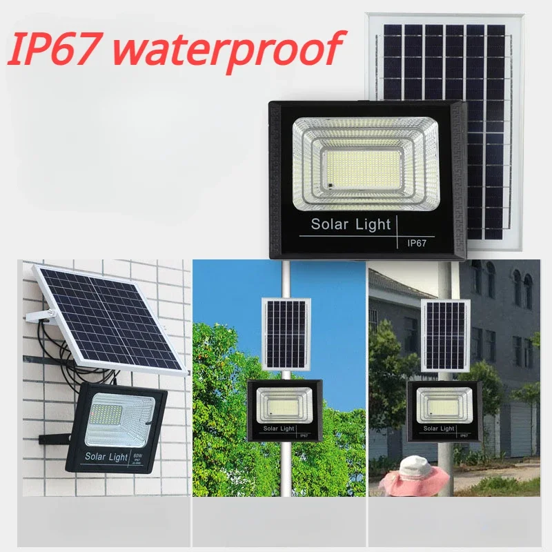 Solar Flood Lights 50w 100w 200w 300w 500w LED Solar Powered Spotlight Outdoor Waterproof Reflector Solar with Remote Control