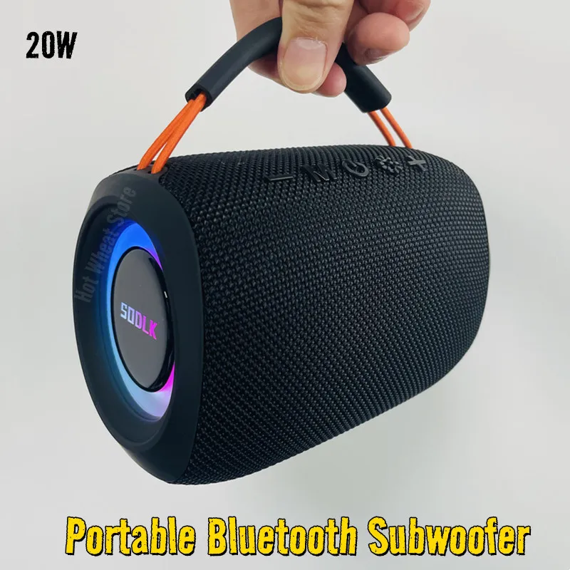 

SODLK TX11 Мини-ручка Портативные беспроводные колонки BT Водонепроницаемая колонка для ПК 20 Вт Бас Открытый музыкальный плеер Сабвуфер Подарочный бумбокс