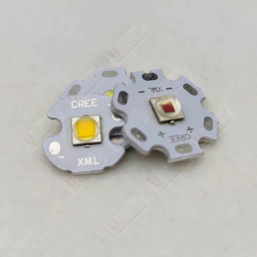 10W CREE XM-L2 LED light emitter diodes, WW/W/R/G/B/UV Light Power LED chip on 20mm 16mm PCB board Bead For Bicycle/Head lamp