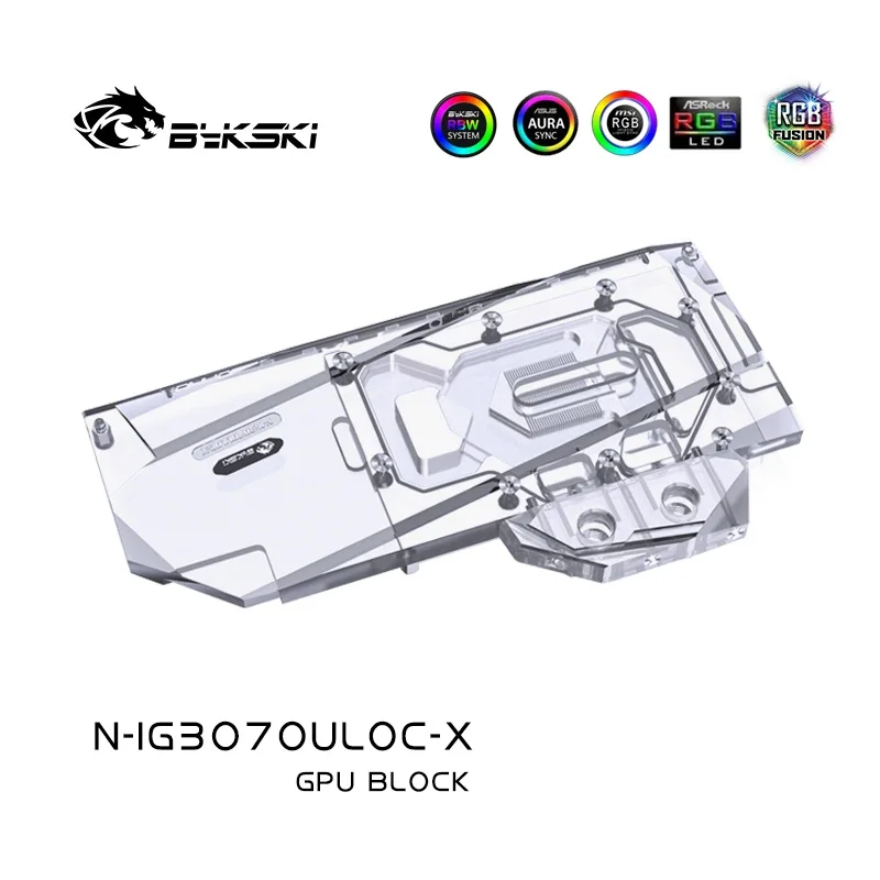 Bykski N-IG3070ULOC-X Water Block for Colorful IGame RTX 3070 Advanced OC/RTX 3070 Ultra OC GPU Card /Full Cover Copper Radiator