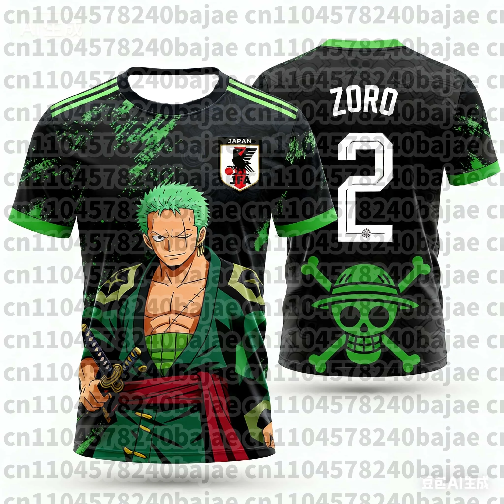 2026 Japan One Piece Luffy Fußballtrikot T-Shirt Kinder-Fußball-Spezialtrikot-Set Erwachsene Herren Schnelltrocknendes Sweatshirt